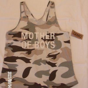 CAMO T-BACK T-SHIRT, NEW with TAG,